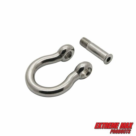 Extreme Max Extreme Max 3006.8411.4 BoatTector Stainless Steel Bow Shackle with No-Snag Pin - 3/8", 4-Pack 3006.8411.4